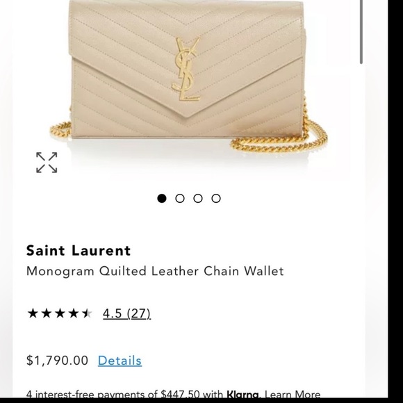 Reserved - Saint Laurent Cassandre envelope flap wallet on chain - Picture 15 of 16